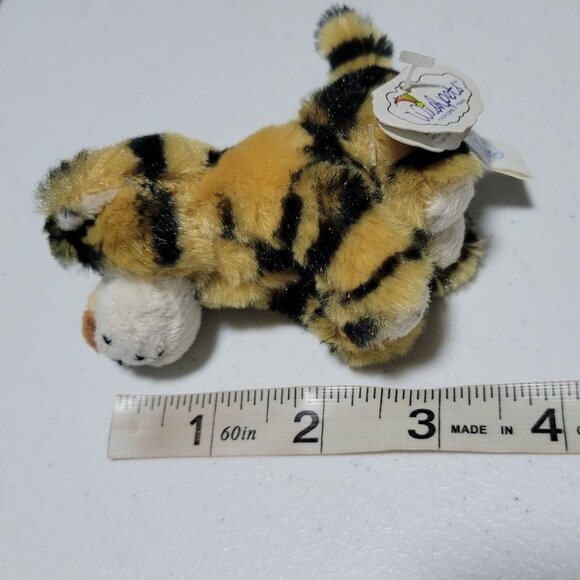 Wishpets Zooite Tiger 3 inch Mini Plush Striped Big Cat Stuffed Animal Toy - Picture 5 of 5